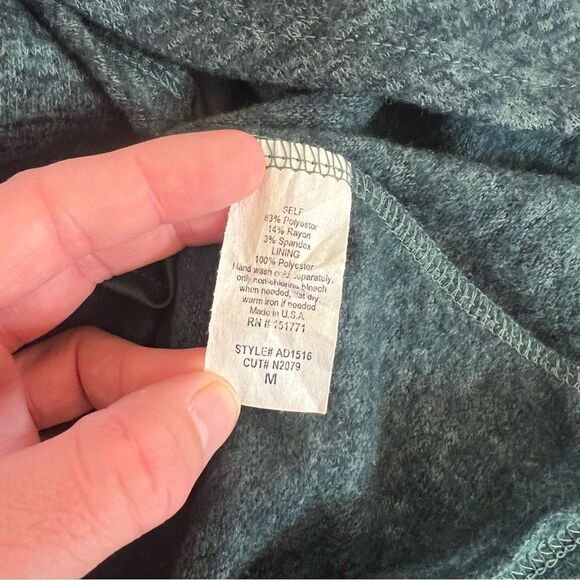 Gilli Dark Green Long Sleeve Surplus Sweater Dress - Picture 9 of 9